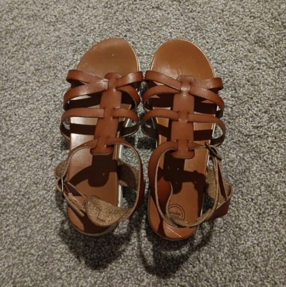 Shoes - Brown Strappy Sandals